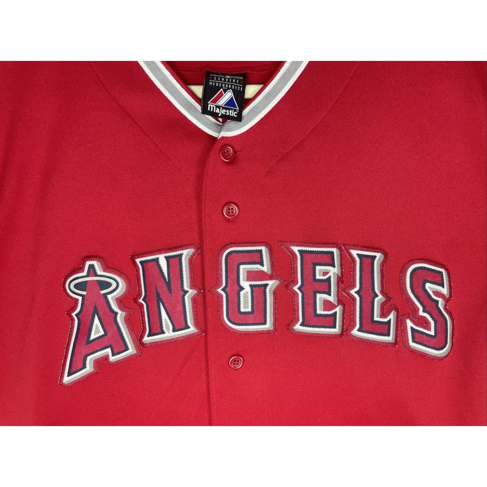 Vintage Majestic Jersey Albert Pujols #5 Anaheim Angels Mens 48 Xl Red Sewn Euc — image 5 of 7